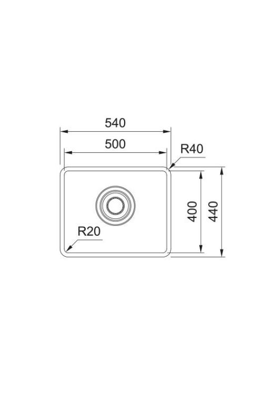 Franke Maris Quiet MQX 110.50 RVS Spüle 50x40 cm Unterbau 122.0694.477