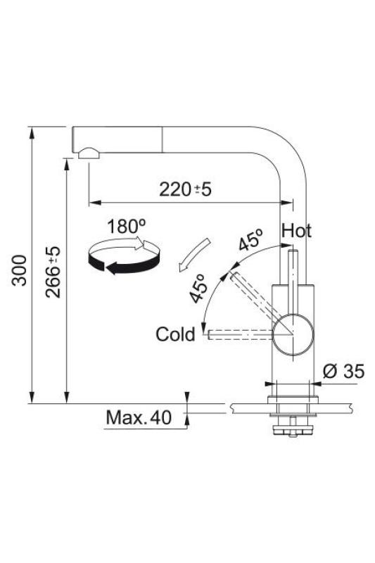 Franke Smart Glenda Küchenarmatur Edelstahl Ausziehbarer Auslauf 115.0706.986