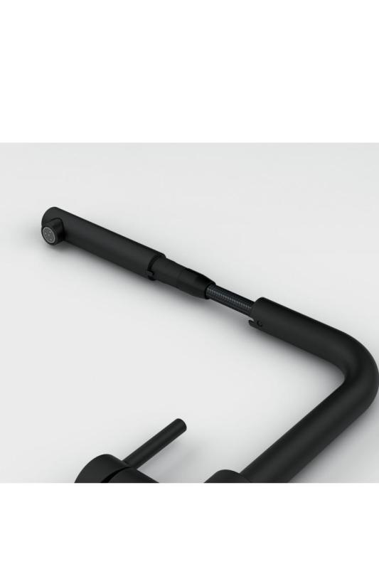 Franke Lina L Küchenarmatur Schwarz mit Ausziehbarer Auslauf 115.0712.435