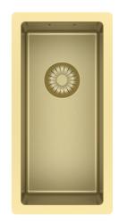 Pure.Sink Exclusivo kleines goldenes Spülbecken 18x40 cm 10mm Radius Unterbau, Flachbau und Aufbau PEX1840-60