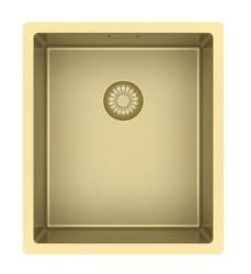 Pure.Sink Exklusiv Goldene Spüle 34x40 cm 10mm Radius Unterbau, Flachbau und Aufbau PEX3440-60