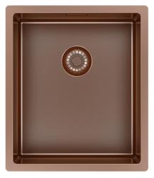 Pure.Sink Exclusivo Kupfer Spülbecken 34x40 cm 10mm Radius Unterbau, Flächenbündig und Aufbau PEX3440-62
