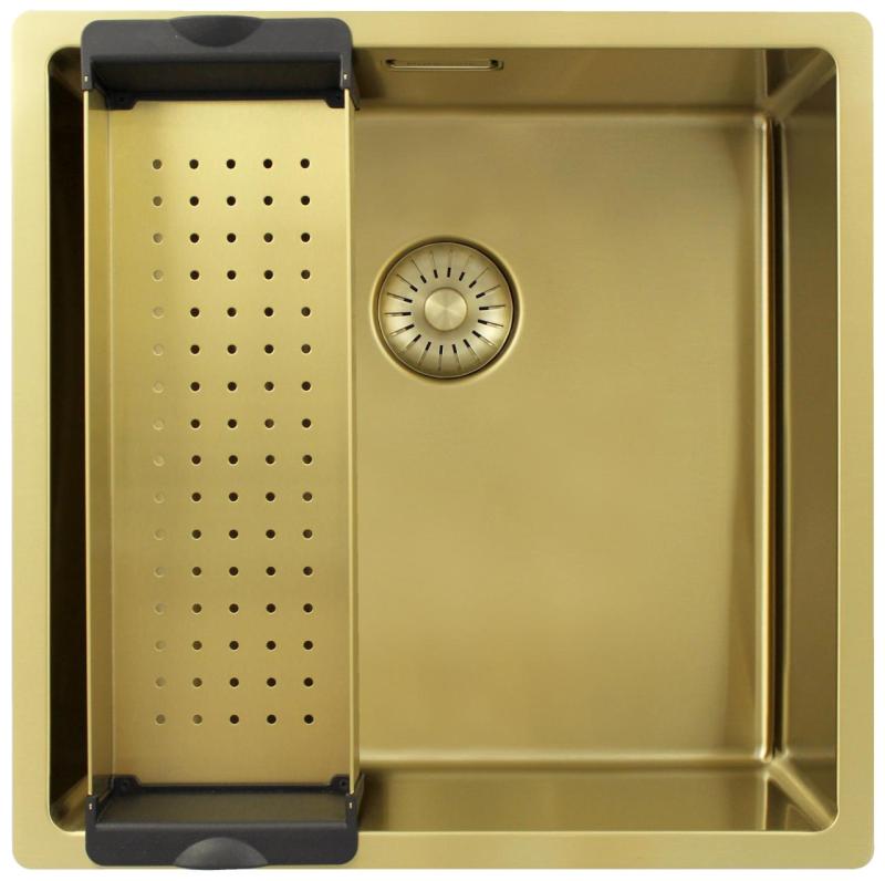 Pure.Sink Exclusivo Gold sink 40x40 cm 10mm radius undermount, flush mount and top mount PEX4040-60