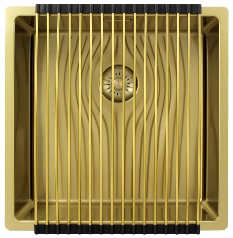 Pure.Sink Exclusivo Gold sink 40x40 cm 10mm radius undermount, flush mount and top mount PEX4040-60
