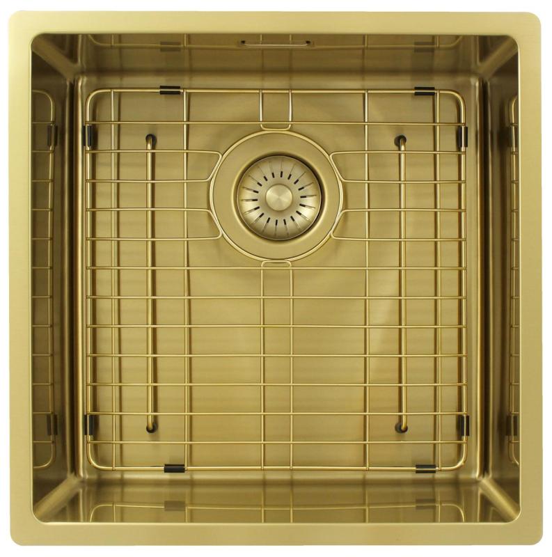 Pure.Sink Exclusivo Gold sink 40x40 cm 10mm radius undermount, flush mount and top mount PEX4040-60