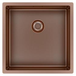 Pure.Sink Exclusivo Kupfer Spülbecken 40x40 cm 10mm Radius Unterbau, Flachbau und Aufbau PEX4040-62