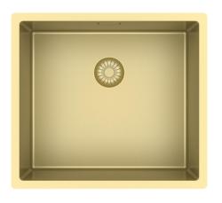 Pure.Sink Exclusivo Goldene Spüle 45x40 cm 10mm Radius Unterbau, Flachbau und Aufbau PEX4540-60