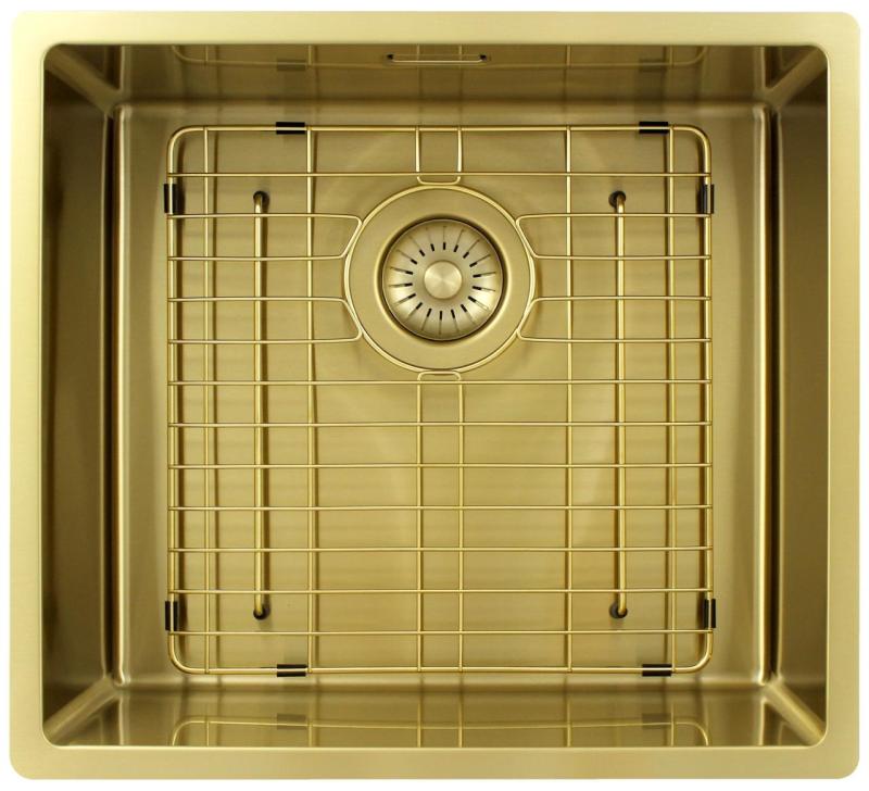 Pure.Sink Exclusivo Goldene Spüle 45x40 cm 10mm Radius Unterbau, Flachbau und Aufbau PEX4540-60