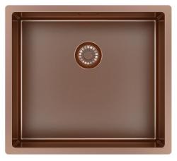 Pure.Sink Exclusivo Kupfer Spülbecken 45x40 cm 10mm Radius Unterbau, Flächenbündiger Einbau und Aufbau PEX4540-62