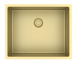 Pure.Sink Exklusiv Goldene Spüle 50x40 cm 10mm Radius Unterbau, Flächenbündig und Aufbau PEX5040-60