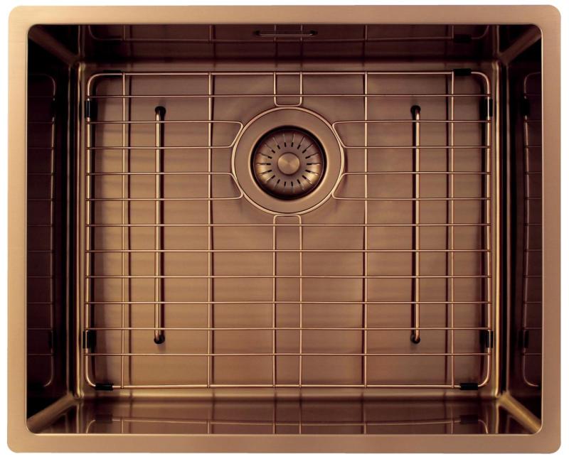 Pure.Sink Exclusivo Kupfer Spülbecken 50x40 cm 10mm Radius Unterbau, Flächenbündig und Aufbau PEX5040-62