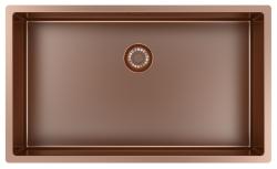 Pure.Sink Exclusivo große Kupferspüle 70x40 cm 10mm Radius Unterbau, Flacheneinbau und Aufbau PEX7040-62