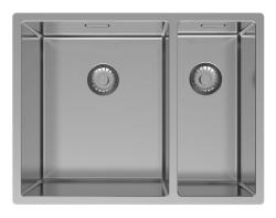 Pure.Sink Exklusiv Edelstahl 1,5 eineinhalb Spüle 34+18 cm 10mm Radius PEX341840-02