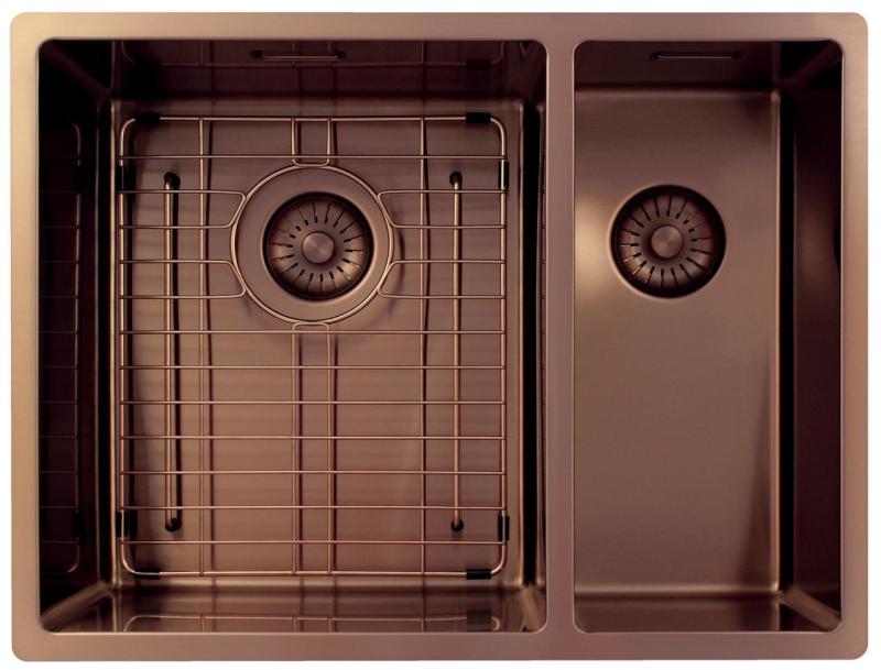 Pure.Sink Exclusivo Kupfer 1,5 anderthalb Spülbecken 34+18 cm 10mm Radius PEX341840-62