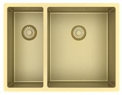 Pure.Sink Exclusivo Goldene 1,5 anderthalb Spüle 18+34 cm 10mm Radius PEX183440-60