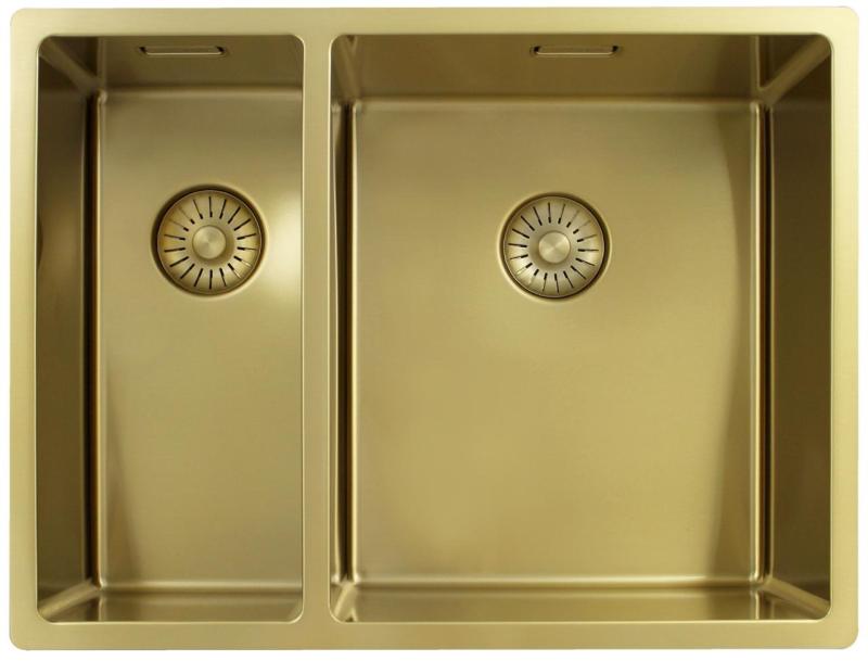 Pure.Sink Exclusivo Goldene 1,5 anderthalb Spüle 18+34 cm 10mm Radius PEX183440-60