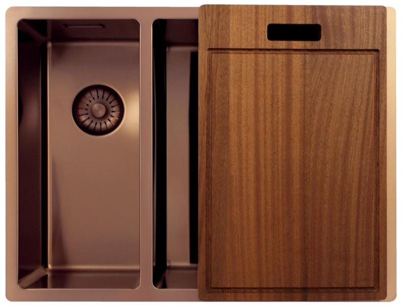 Pure.Sink Exclusivo Kupfer 1,5 anderthalb Spülbecken 18+34cm 10mm Radius PEX183440-62