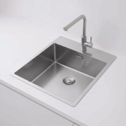 Pure.Sink Exclusivo RVS Spüle 44x52 cm Tapwing mit Lochbank für Wasserhahn 10mm Radius PEX4040T-02