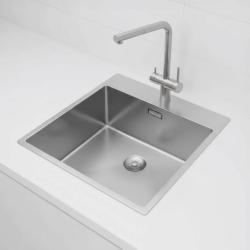 Pure.Sink Exclusivo Edelstahl Spüle 49x52 cm Tapwing mit Lochbank für Wasserhahn 10mm Radius PEX4540T-02