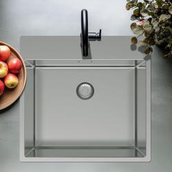 Pure.Sink Exclusivo Edelstahl-Spülbecken 54x52cm Tapwing mit Armaturlochbank 10mm Radius PEX5040T-02