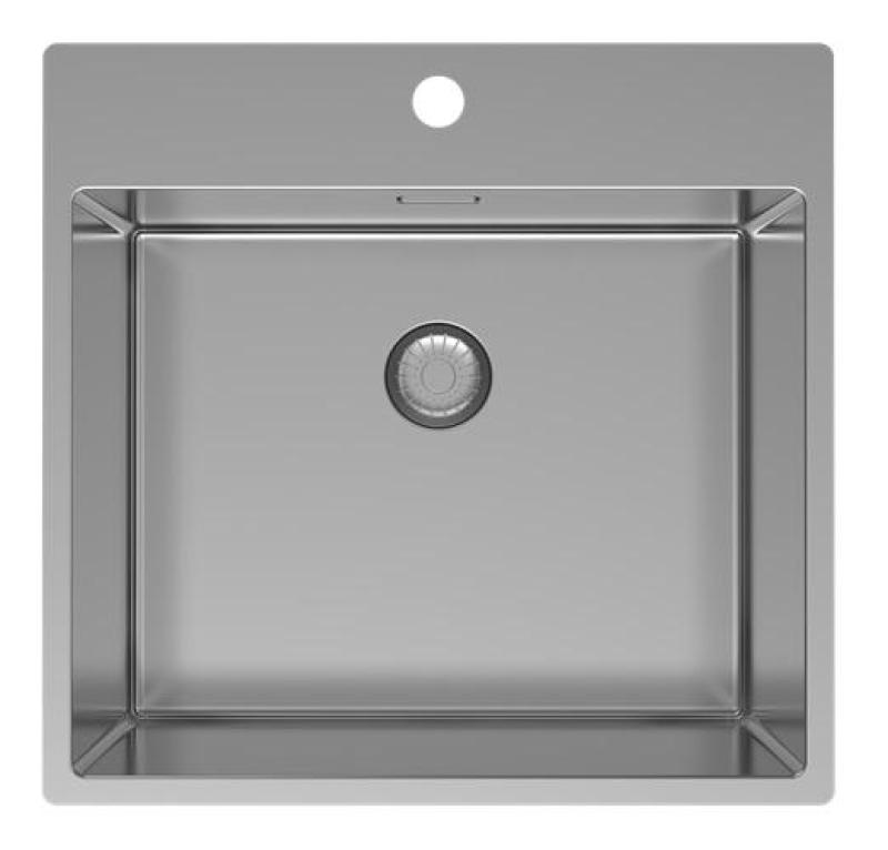 Pure.Sink Exclusivo Edelstahl-Spülbecken 54x52cm Tapwing mit Armaturlochbank 10mm Radius PEX5040T-02
