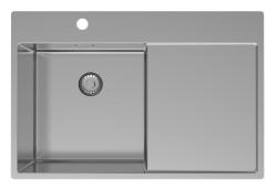 Pure.Sink Exclusivo Edelstahl Spüle mit Abtropffläche 78x52 cm Tapwing links PEX4078LT-02
