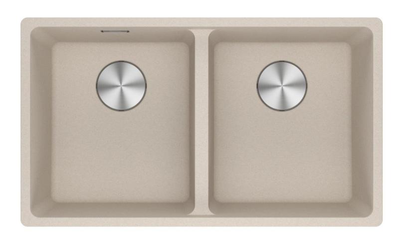 Franke Maris MRG 220-35-35 Fragranite Kaffee Sahne Doppelspülbecken flächenbündig 135.0725.668