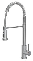 Quadri Redwick Küchenmischbatterie aus Edelstahl mit halbflexiblem Auslauf und Dusche mit 2 Strahlarten plus Wasserstopp-Funktion 1208971411