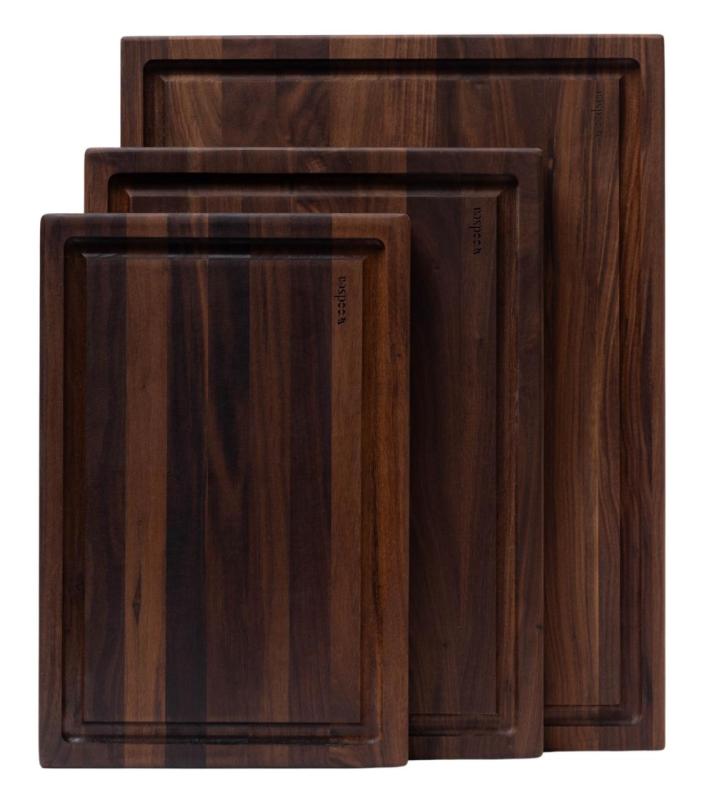 Woodsea Butcher Groove S - Walnut Wooden Cutting Board with juice groove 45x30 cm 1208971534