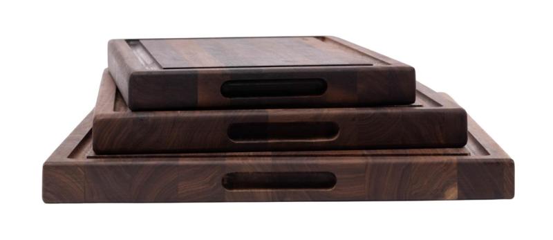 Woodsea Butcher Groove S - Walnut Wooden Cutting Board with juice groove 45x30 cm 1208971534