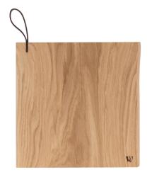 Woodsea Chop-Chop Eiche S - Eichenholz Schneidebrett 25x24cm mit Ledergriff 1208971539