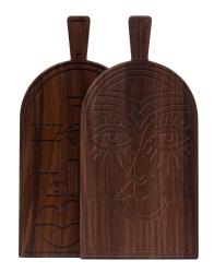 Woodsea Maske Walnuss - Walnussholz Maske Schneide- und Servierbrett 38x19 cm 1208971561