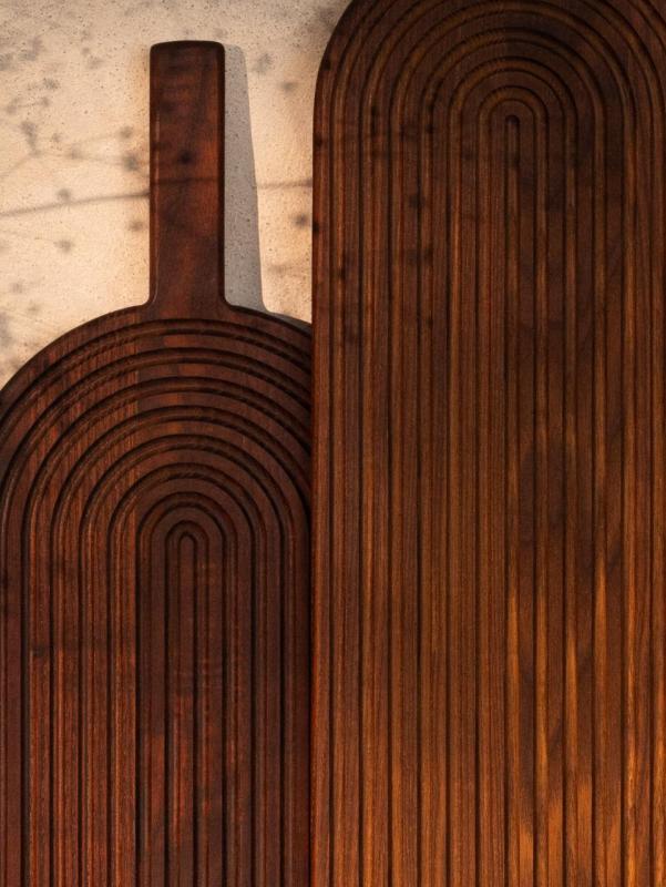 Woodsea Rainbow Ash L - Ash Wood Rainbow Cutting and Serving Board 63x15 cm 1208971564