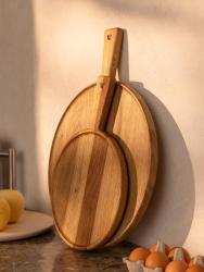 Woodsea Pizza L - Eichenholz Pizzabrett Rund Ø35 cm 1208971583