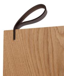 Woodsea Serving S - Eichenholz Servierbrett 55x17 cm mit Ledergriff 1208971615