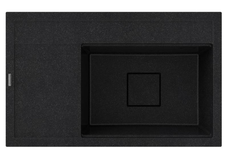 Graniteland Seta Granit schwarz Arduin Hartstein Aufbauwaschbecken 80x50 cm 1208971619