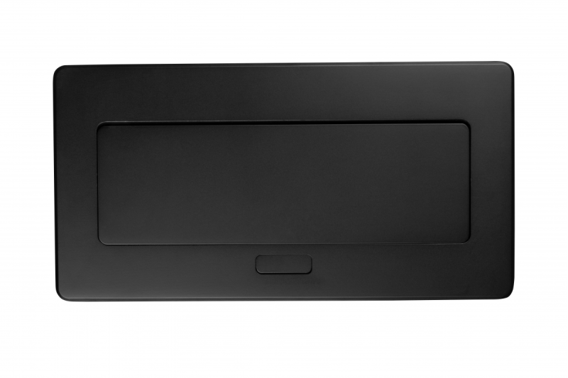 Möbelsteckdose MULTISOFT, 2xSCHUKO, USB A+C, RJ45, HDMI-Kabel 1,5 m, schwarz