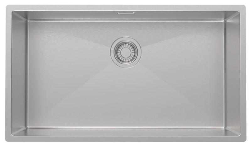 Pure.Sink Luxion Große Edelstahlspüle 74 x 40 cm Unterbau, flächenbündiger Einbau und Aufsatz PLX7440-02