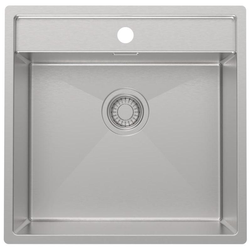 Pure.Sink Luxion Edelstahlspüle 51 x 50 cm Tapwing mit Hahnlochbank PLX5150T-02