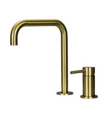 Pure.Sink Luxion 2-Loch-Küchenarmatur aus Gold mit U-Auslauf PLX2HU-60