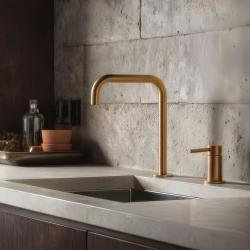 Pure.Sink Luxion 2-Loch-Küchenarmatur aus Gold mit U-Auslauf PLX2HU-60