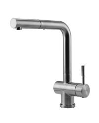 Pure.Sink Elite Steel Pulse-S Küchenarmatur Edelstahl mit ausziehbarem Auslauf und Sprühfunktion PS8500-02
