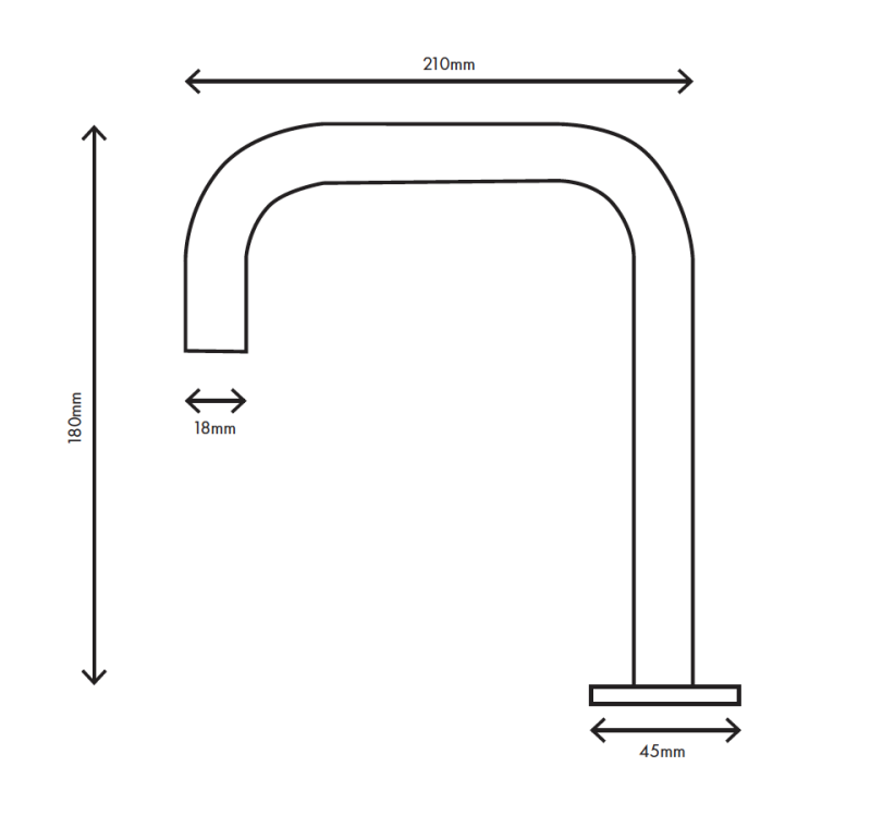 MURO TUA 2-Loch-Waschtischarmatur Chrom mit rechtwinkligem Auslauf 1208972108