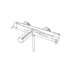 MURO TUA Badewannenmischer mit Handbrause, Chrom M1.B2.CR