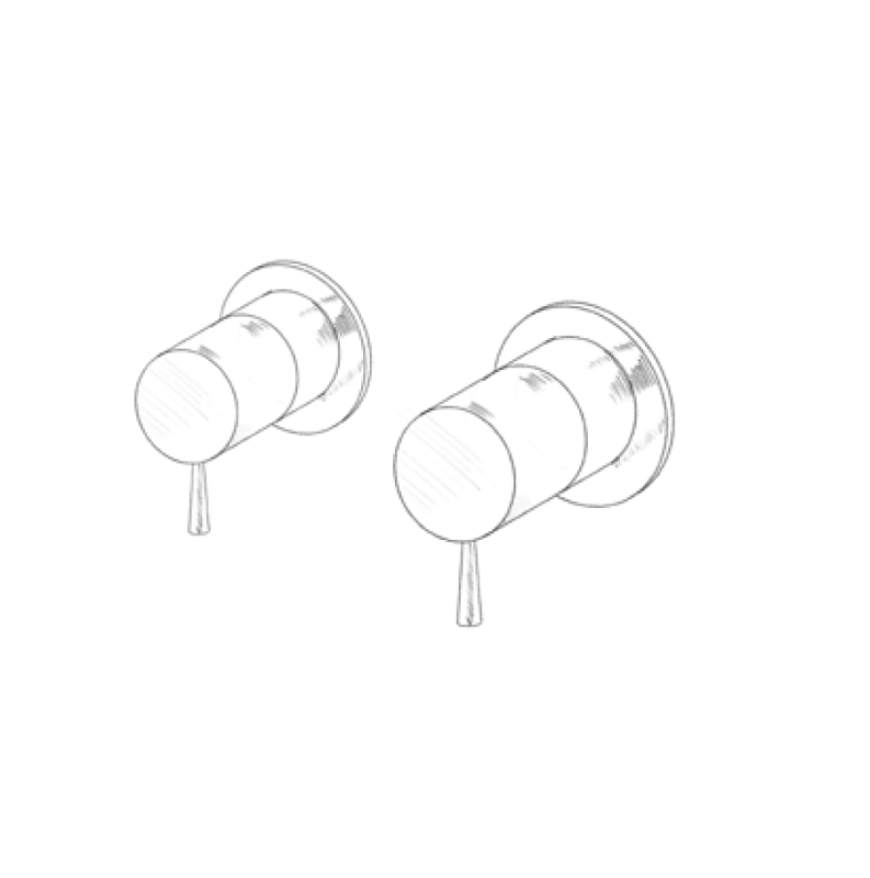 MURO TUA Wand-Einbau-Mischbatterie mit Umstellventil Chrom M1.B32.R.CR