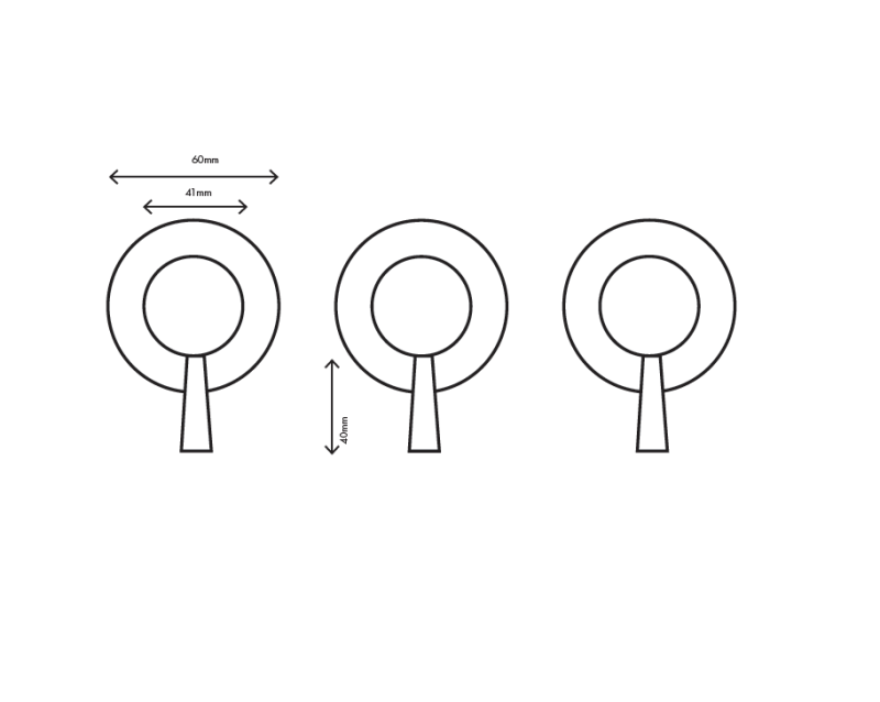 MURO TUA Wand-Einbau-Mischbatterie mit 2 Absperrhähnen Chrom M1.B34.R.CR