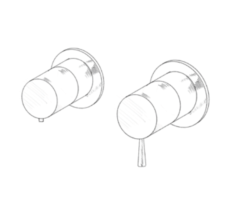 MURO TUA Einbau-Duschthermostat mit 3 Ausgängen, Chrom M1.B33T.R.CR