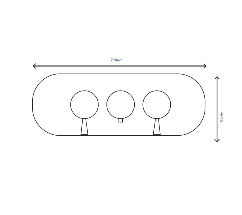 MURO TUA Einbau-Duschthermostat mit 2 Absperrhähnen, Chrom M1.B34T.S.CR