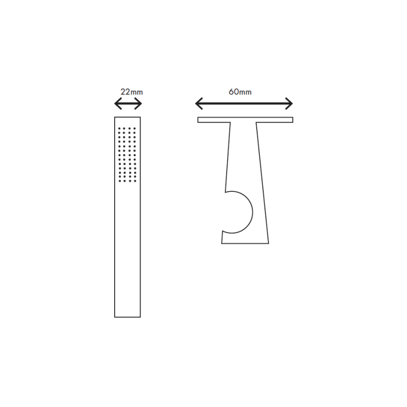 MURO TUA Handbrauseset Slim komplett mit Wandanschluss Chrom M1.BA1.S.CR