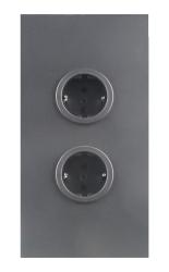 Indux Corner Energie-Säule mit 2 Steckdosen Randaarde Gun metal 1208972281